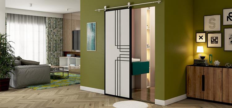sliding bathroom door installation in South Lake Tahoe